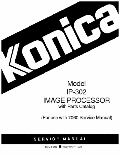 konica IP-302 IP-302 service manual and instructions